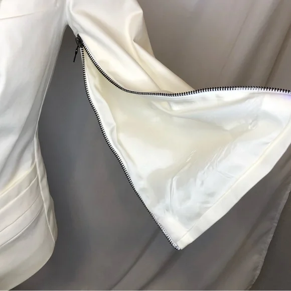 Robert Rodriguez White Jacket with Silver Beaded Back NWT - Picture 8 of 11